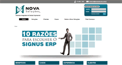 Desktop Screenshot of novasolucoes.com.br